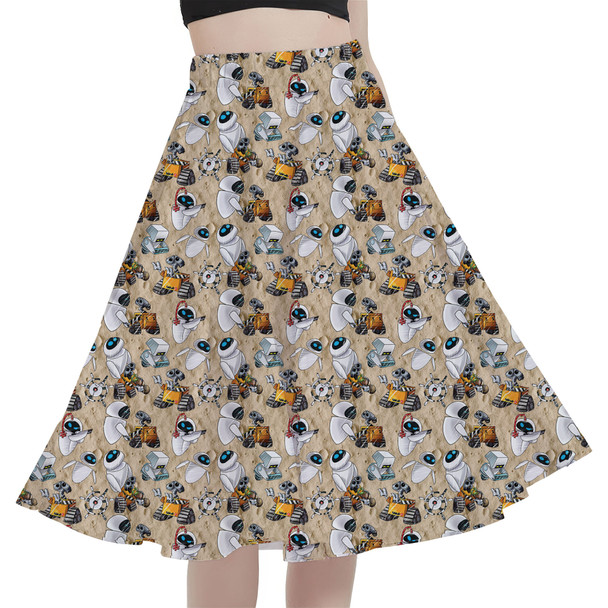 A-Line Pocket Skirt - Wall-E & Eve Sketched