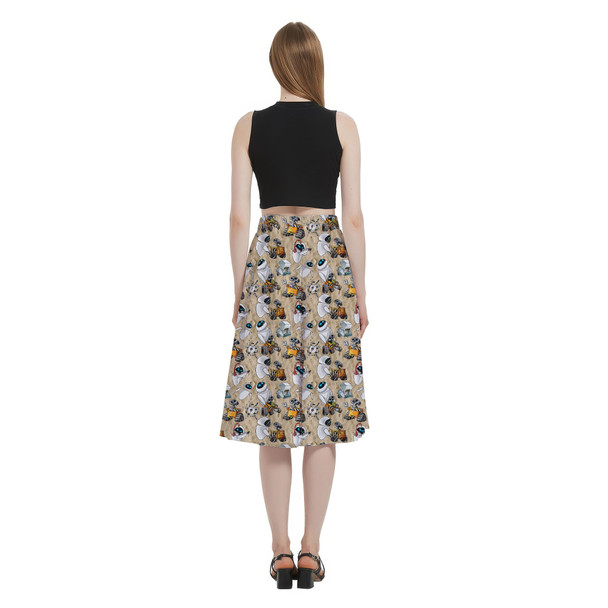 A-Line Pocket Skirt - Wall-E & Eve Sketched