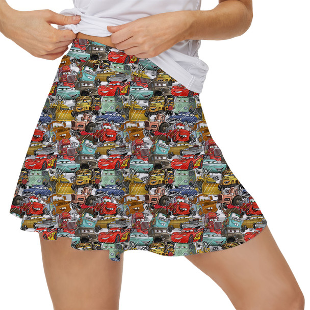 Women's Skort - Pixar Cars Sketched