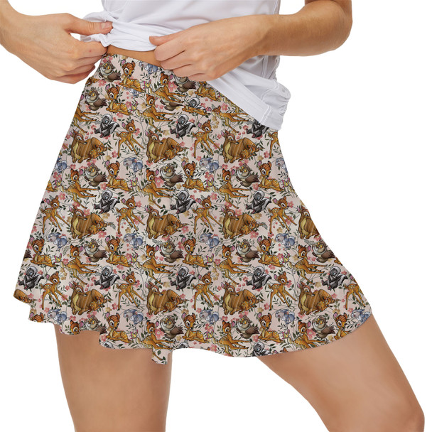 Women's Skort - Bambi Sketched