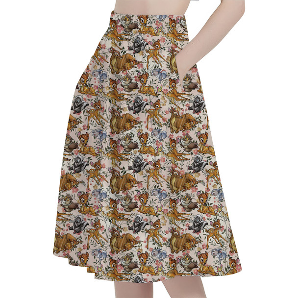 A-Line Pocket Skirt - Bambi Sketched