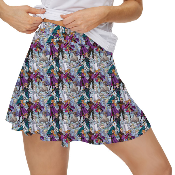 Women's Skort - Frozen Sketched