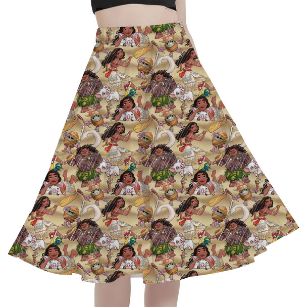 A-Line Pocket Skirt - Moana Sketched