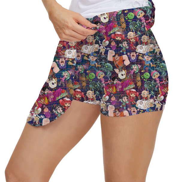 Women's Skort - Wreck It Ralph Sketched