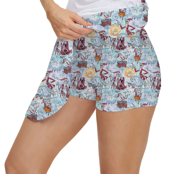 Women's Skort - Santa Jack with Sally & Zero