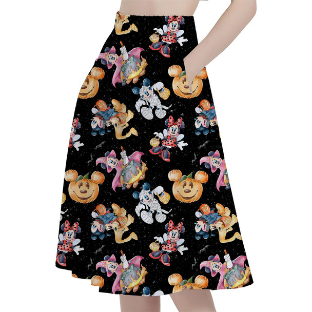 A-Line Pocket Skirt - Mickey & Minnie's Halloween Costumes