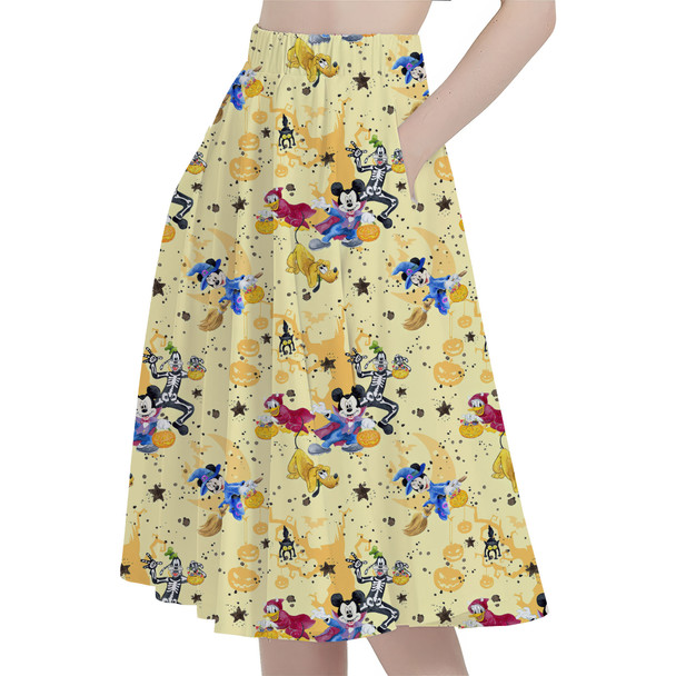 A-Line Pocket Skirt - Mickey & Friends Boo To You