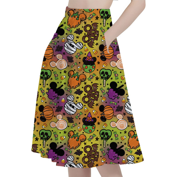 A-Line Pocket Skirt - Disney Monster Snacks