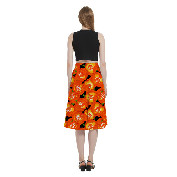 A-Line Pocket Skirt - Disney Carved Pumpkins