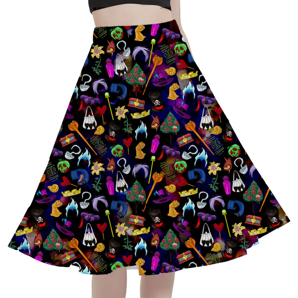A-Line Pocket Skirt - Disney Villain Icons