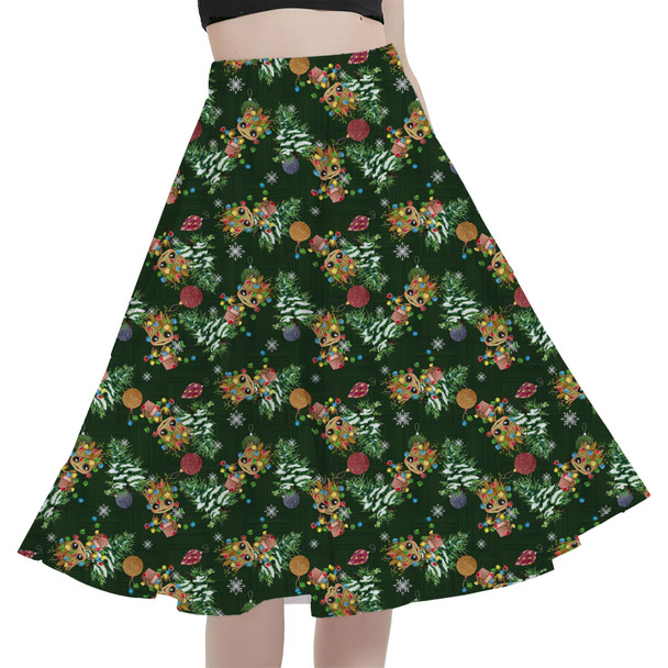 A-Line Pocket Skirt - A Baby Groot Christmas