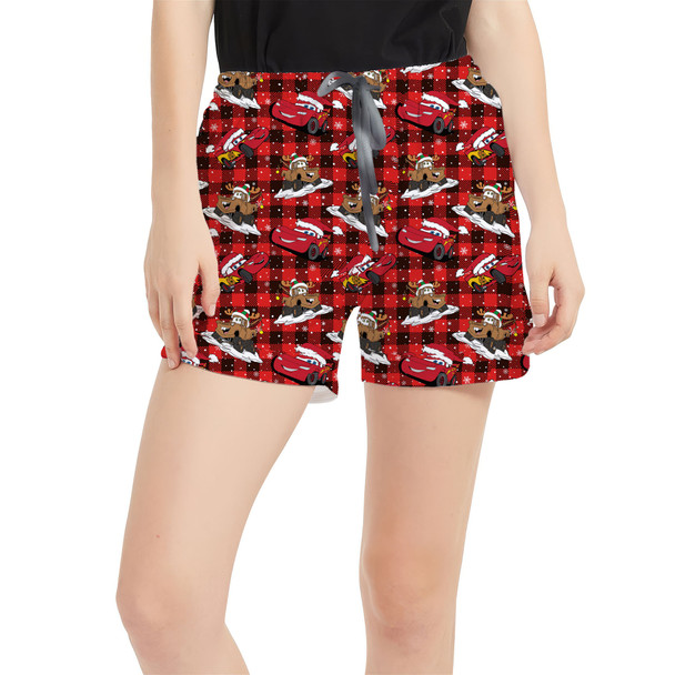 Women's Run Shorts with Pockets - A Cars Christmas