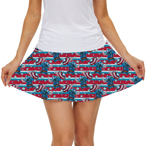 Women's Skort - Superhero Stitch - Captain America