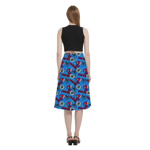 A-Line Pocket Skirt - Superhero Stitch - Spiderman