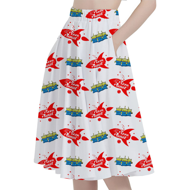 A-Line Pocket Skirt - Pizza Planet