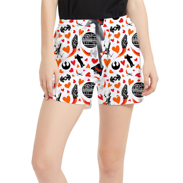 Women's Run Shorts with Pockets - Star Wars In Love