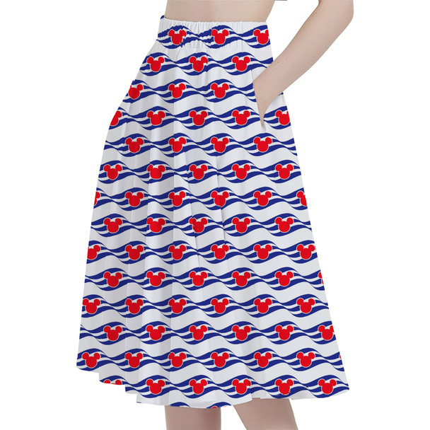A-Line Pocket Skirt - Disney Cruise Logo