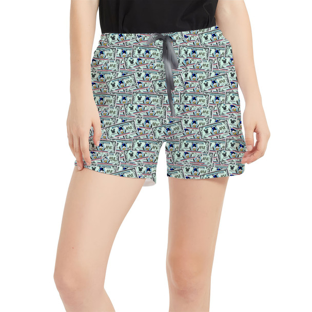 Women's Run Shorts with Pockets - Scrooge Disney Dollars