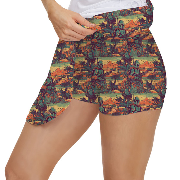 Women's Skort - Retro Mandalorian Beach Day