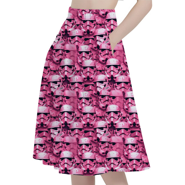 A-Line Pocket Skirt - Pink Storm Troopers