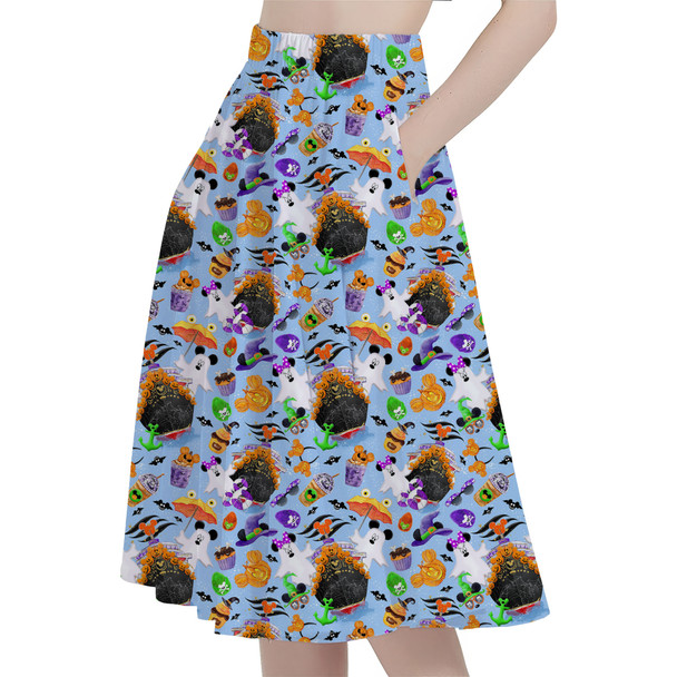 A-Line Pocket Skirt - Halloween On The High Seas