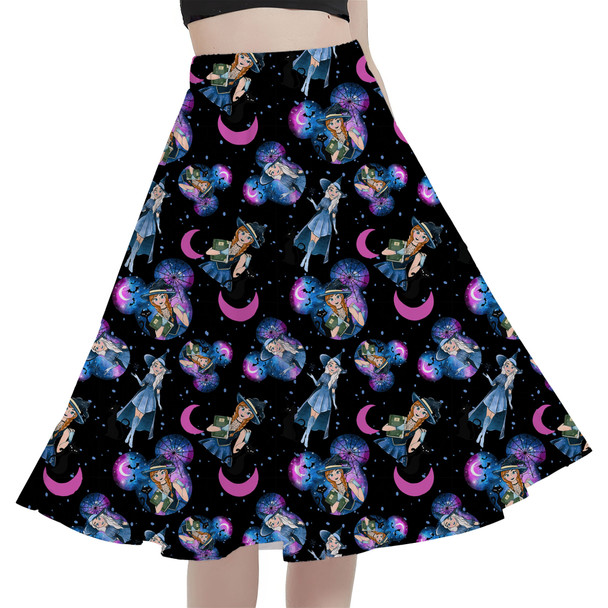 A-Line Pocket Skirt - Halloween Spooky Sisters