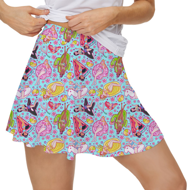 Women's Skort - Pool Floats Princesses