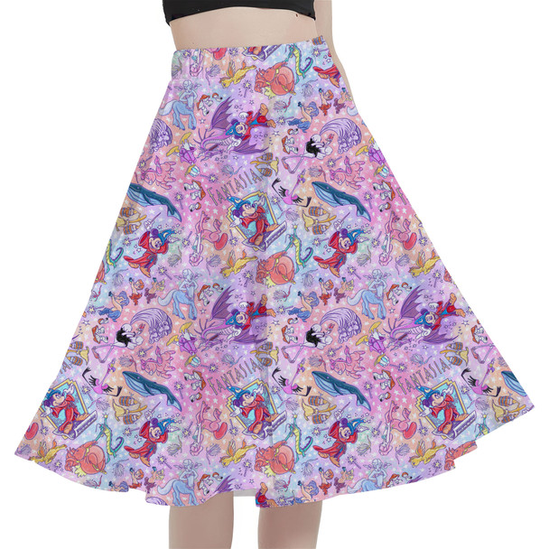 A-Line Pocket Skirt - Sorcerer Mickey and his Fantasia Friends