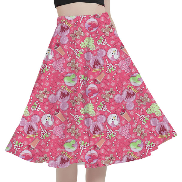 A-Line Pocket Skirt - Winter Mouse Snacks & Balloons