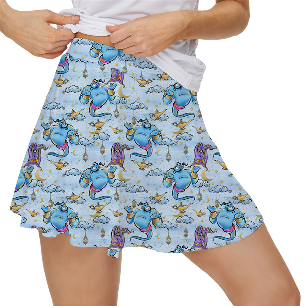 Women's Skort - Whimsical Genie and Magic Carpet