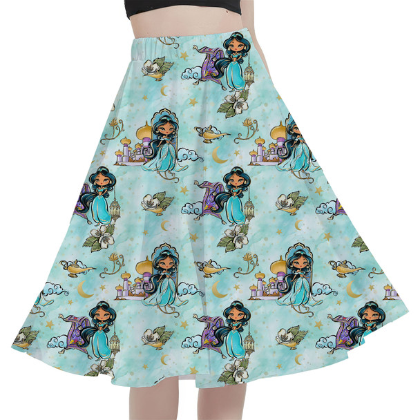 A-Line Pocket Skirt - Whimsical Princess Jasmine