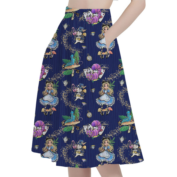 A-Line Pocket Skirt - Whimsical Wonderland