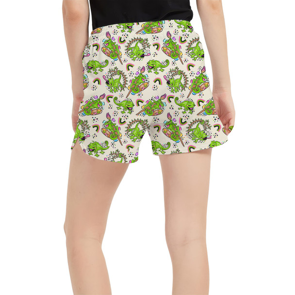 Women's Run Shorts with Pockets - Tangled Pascal Paints