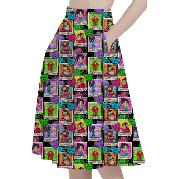 A-Line Pocket Skirt - You're My Hero Wreck It Ralph Inspired