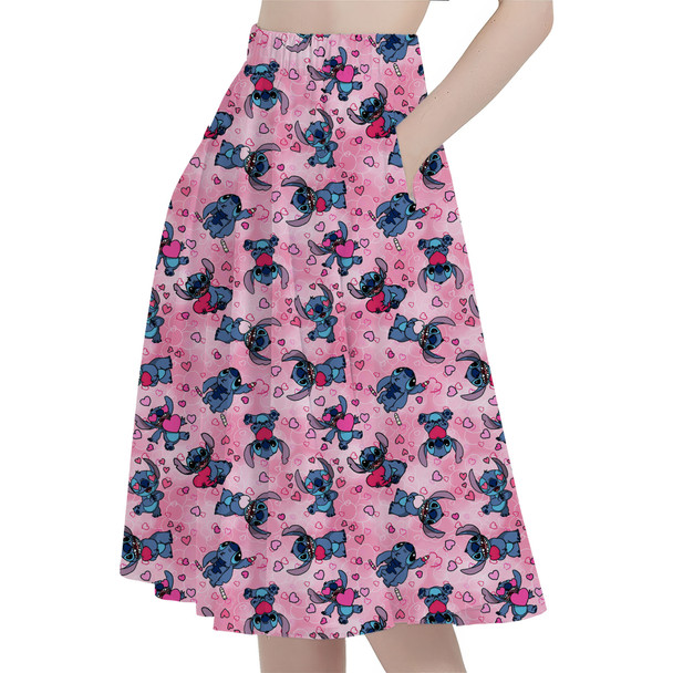 A-Line Pocket Skirt - Valentine's Stitch