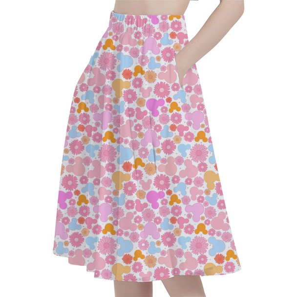 A-Line Pocket Skirt - Floral Hippie Mouse