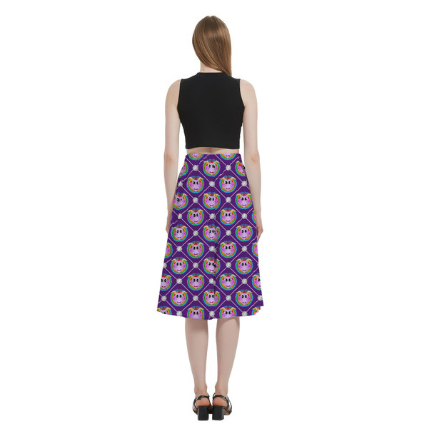 A-Line Pocket Skirt - Geometric Figment