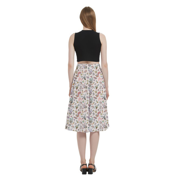 A-Line Pocket Skirt - Mickey & Friends Easter Spring Fun