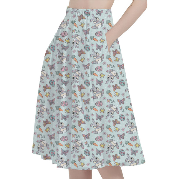 A-Line Pocket Skirt - Thumper Springtime