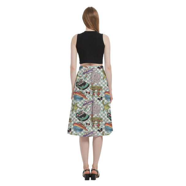 A-Line Pocket Skirt - Hand Drawn Epcot