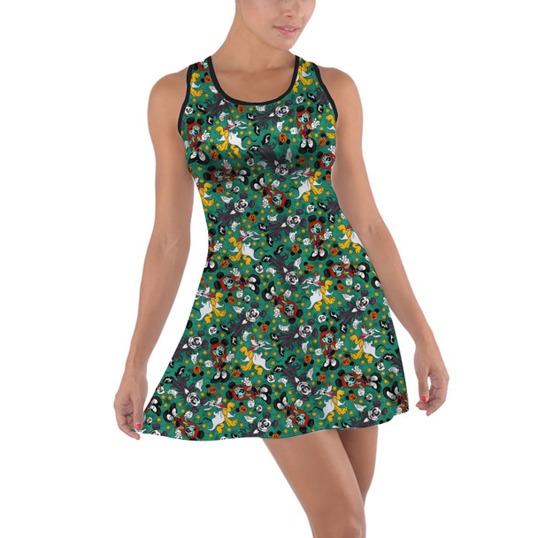 Cotton Racerback Dress - Mickey & Minnie as Jack & Sally