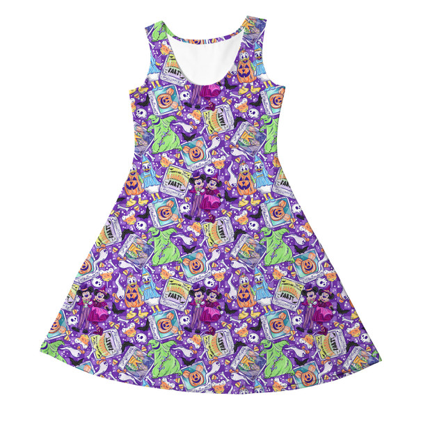 Girls Sleeveless Dress - Not So Scary Halloween Party