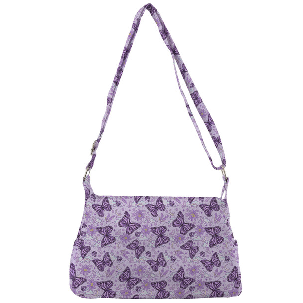 Shoulder Pocket Bag - Lavender Butterflies