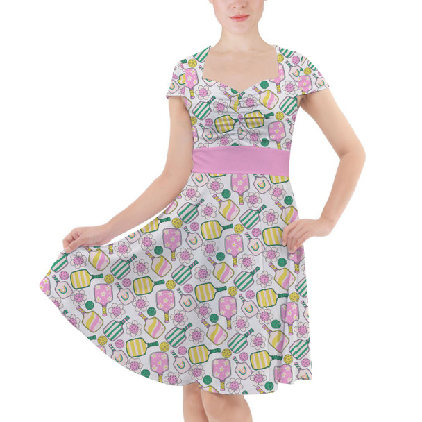 Sweetheart Midi Dress - Pretty Pickleball Paddles