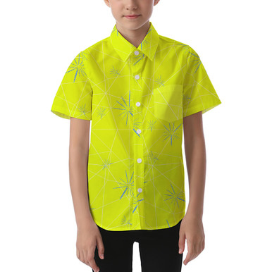 Men's Button Down Short Sleeve Shirt - Joy Inside Out Inspired