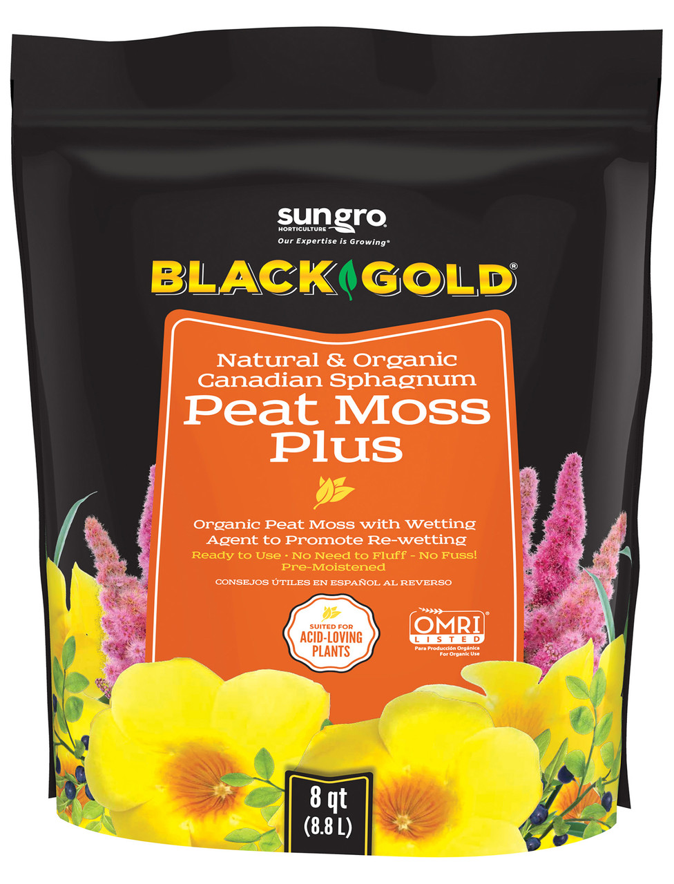 Peat moss for black water