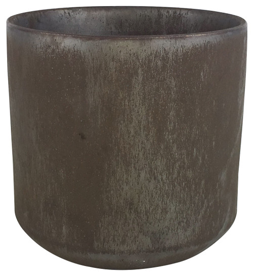 Glazed Ceramic Cylinder Planter Bronze - 5 inch
