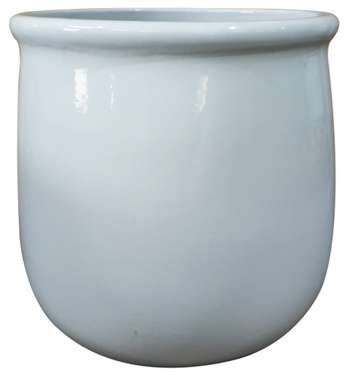 Glazed Ceramic Sack Planter White - 16 inch