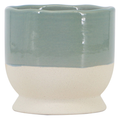 Glazed Ceramic Skyler Planter Lagoon - 4.5 inch