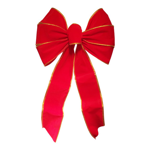 Red Bow with Gold Edge - 10"X18"